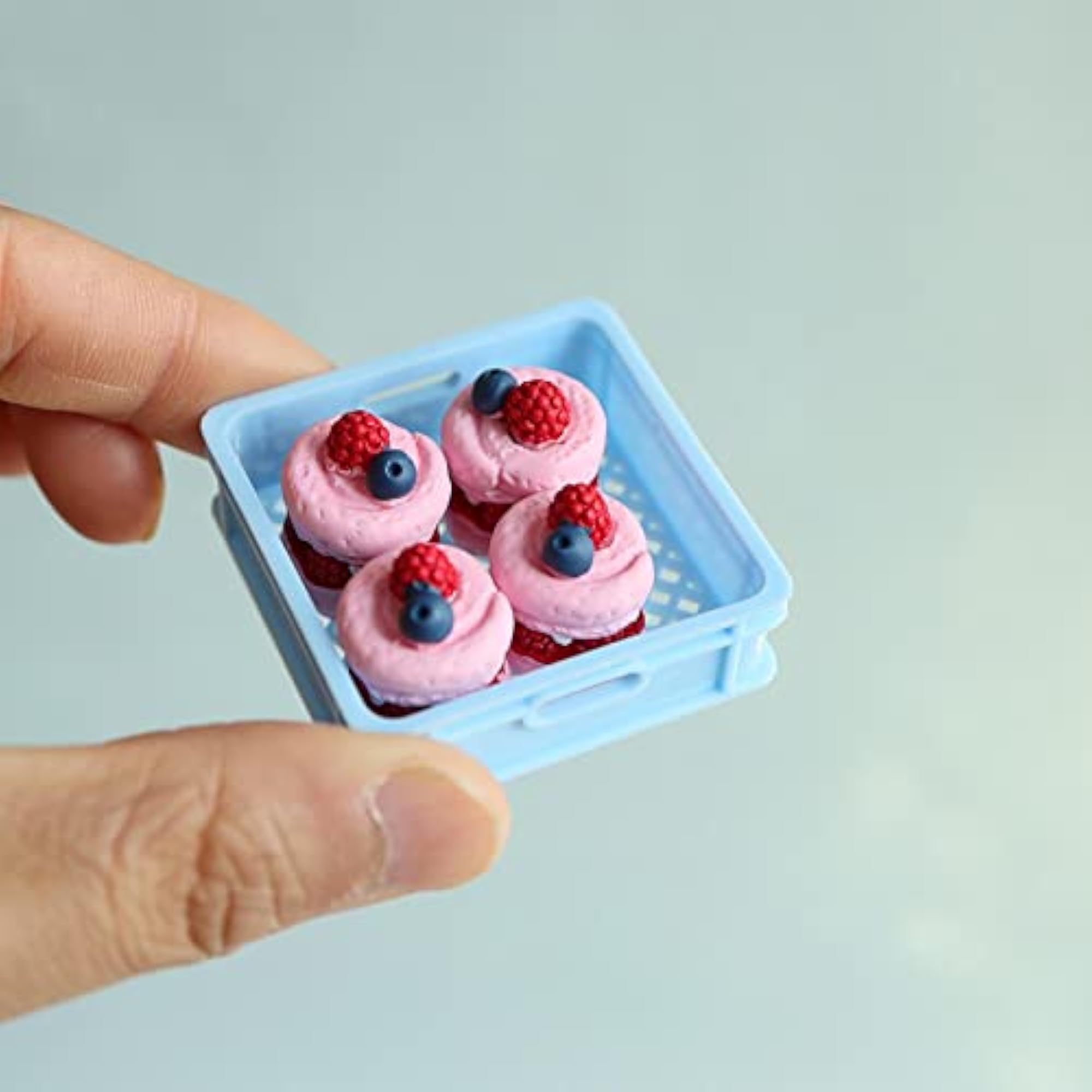 Miniature Fruit Basket Model Resin Simulated